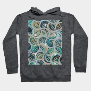 Turquoise Marble Pattern Designs Hoodie